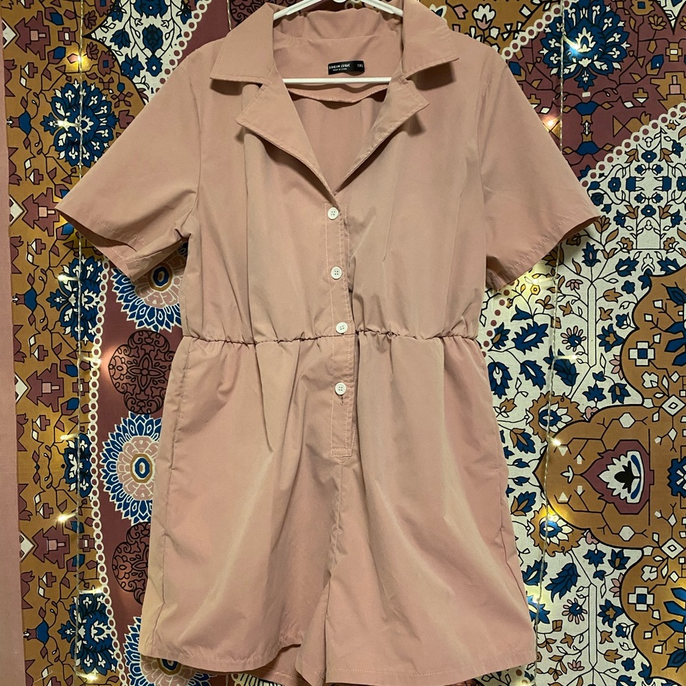 Blush Pink SHEIN Plus Romper